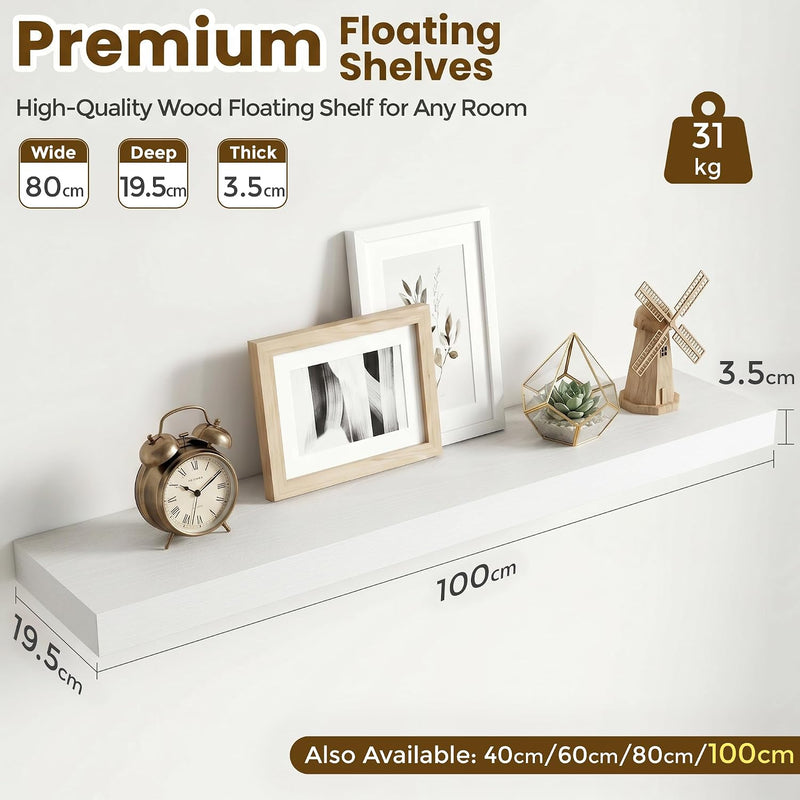 Floating Shelves Oak for Wall with Hidden