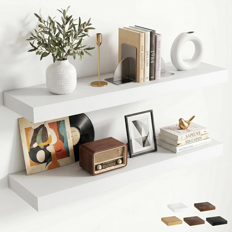 Floating Shelves Oak for Wall with Hidden