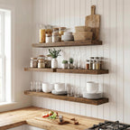 Floating Shelves Oak for Wall with Hidden