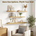 Floating Shelves Oak for Wall with Hidden
