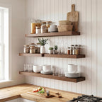 Floating Shelves Oak for Wall with Hidden