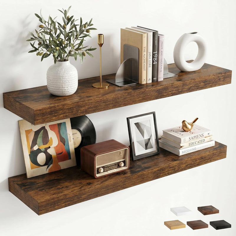 Floating Shelves Oak for Wall with Hidden