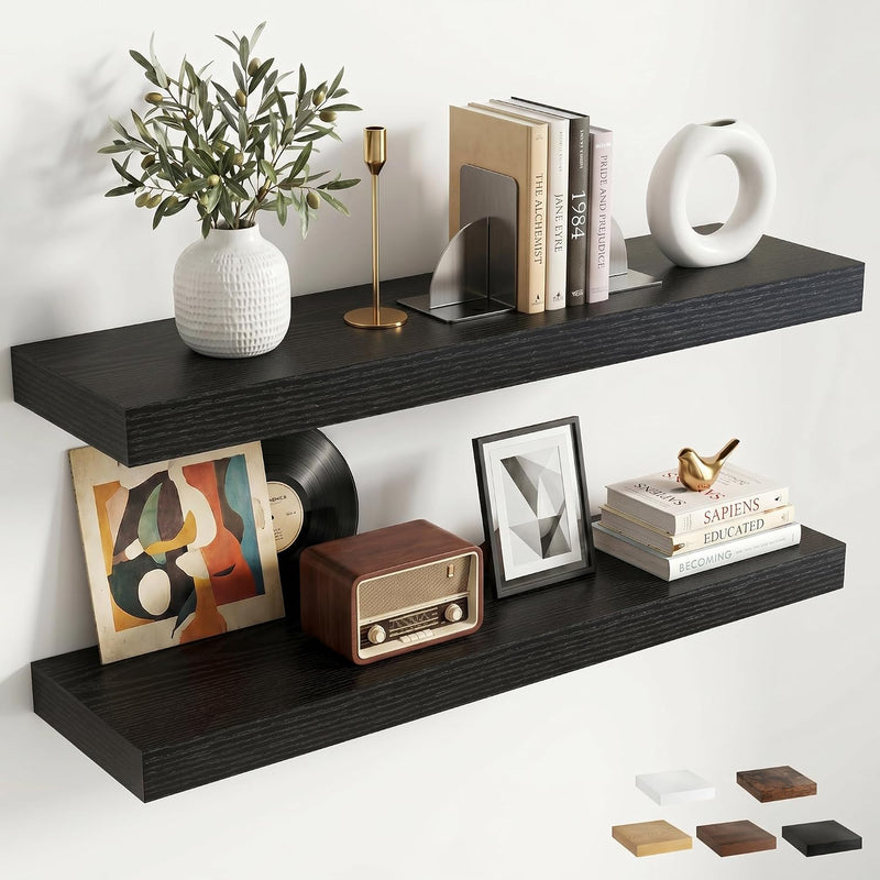 Floating Shelves Oak for Wall with Hidden