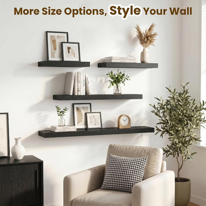 Floating Shelves Oak for Wall with Hidden