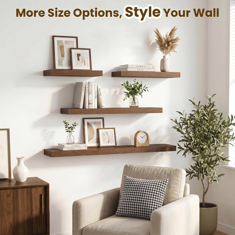 Floating Shelves Oak for Wall with Hidden