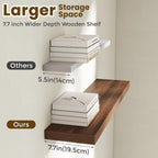 Floating Shelves Oak for Wall with Hidden