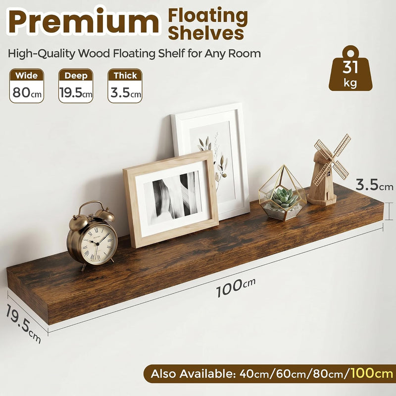 Floating Shelves Oak for Wall with Hidden