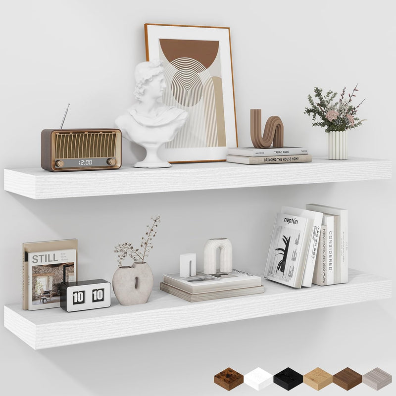 Floating Shelves Rustic Wooden Wall (2 Pack)