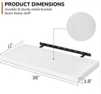 Floating Shelves Rustic Wooden Wall (2 Pack)