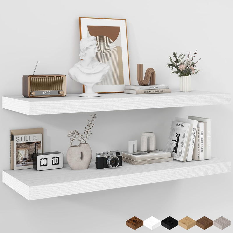 Floating Shelves Rustic Wooden Wall (2 Pack)
