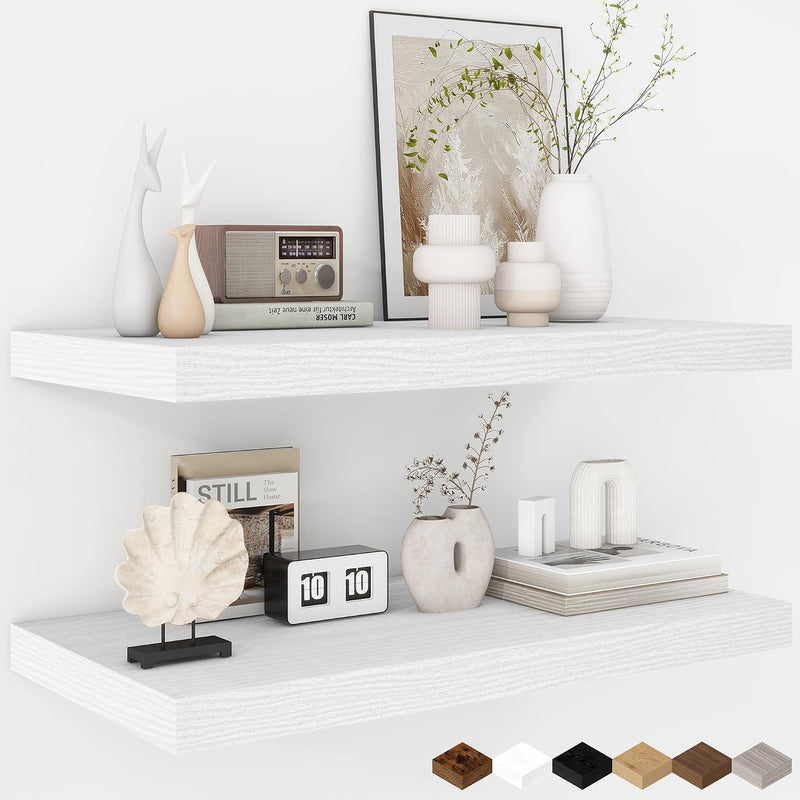 Floating Shelves Rustic Wooden Wall (2 Pack)