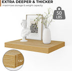 Floating Shelves Rustic Wooden Wall (2 Pack)