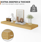 Floating Shelves Rustic Wooden Wall (2 Pack)
