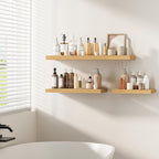 Floating Shelves Rustic Wooden Wall (2 Pack)