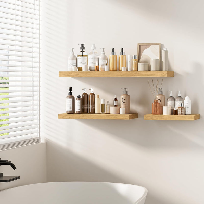 Floating Shelves Rustic Wooden Wall (2 Pack)