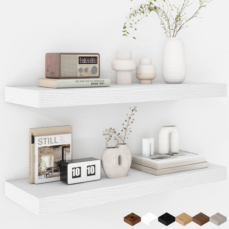 Floating Shelves Rustic Wooden Wall (2 Pack)