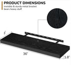 Floating Shelves Rustic Wooden Wall (2 Pack)