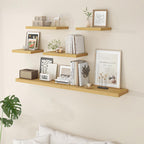Floating Shelves Rustic Wooden Wall (2 Pack)