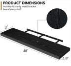 Floating Shelves Rustic Wooden Wall (2 Pack)
