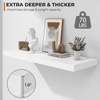 Floating Shelves Rustic Wooden Wall (2 Pack)