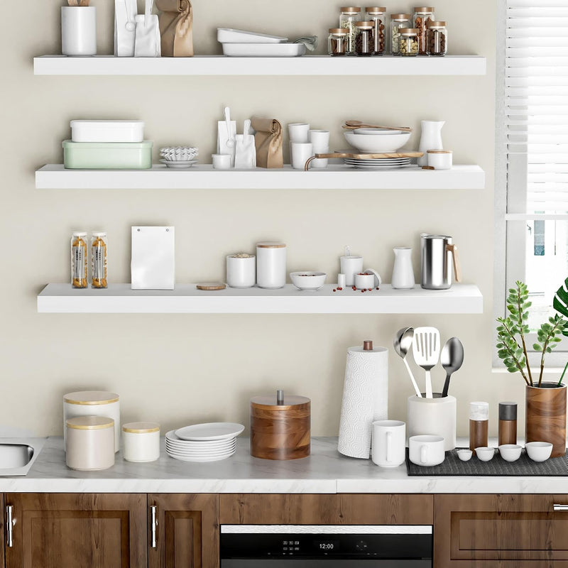 Floating Shelves Rustic Wooden Wall (2 Pack)