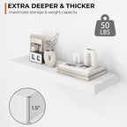 Floating Shelves Rustic Wooden Wall (2 Pack)