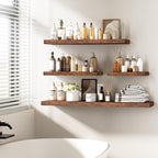 Floating Shelves Rustic Wooden Wall (2 Pack)