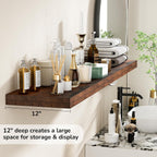 Floating Shelves Rustic Wooden Wall (2 Pack)