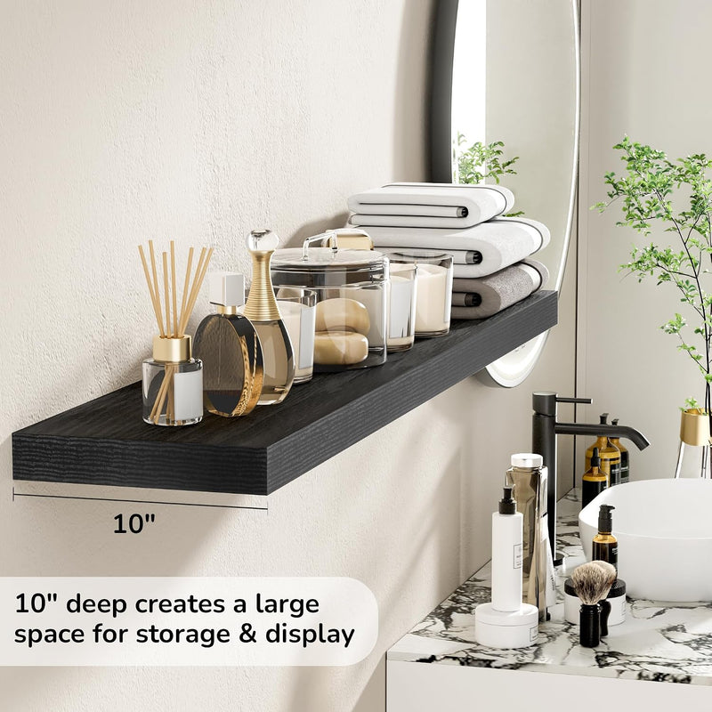 Floating Shelves Rustic Wooden Wall (2 Pack)