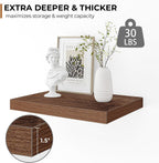 Floating Shelves Rustic Wooden Wall (2 Pack)