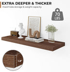 Floating Shelves Rustic Wooden Wall (2 Pack)
