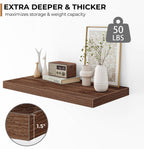 Floating Shelves Rustic Wooden Wall (2 Pack)