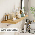 Floating Shelves Rustic Wooden Wall (2 Pack)