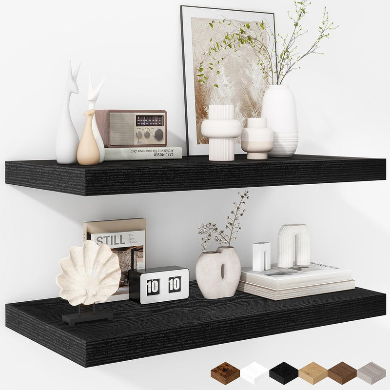 Floating Shelves Rustic Wooden Wall (2 Pack)