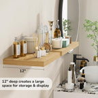Floating Shelves Rustic Wooden Wall (2 Pack)