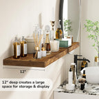 Floating Shelves Rustic Wooden Wall (2 Pack)