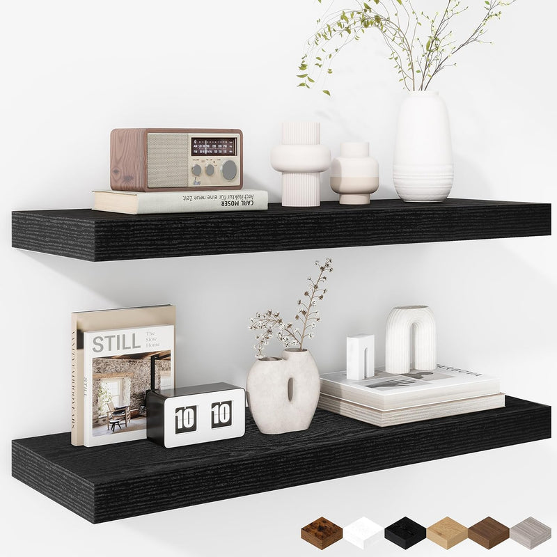 Floating Shelves Rustic Wooden Wall (2 Pack)