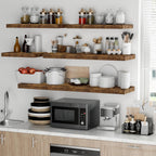 Floating Shelves Rustic Wooden Wall (2 Pack)