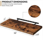 Floating Shelves Rustic Wooden Wall (2 Pack)