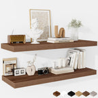 Floating Shelves Rustic Wooden Wall (2 Pack)