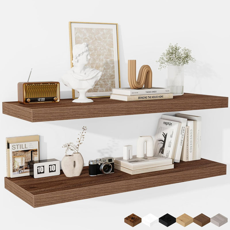 Floating Shelves Rustic Wooden Wall (2 Pack)