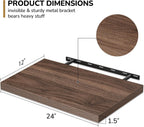 Floating Shelves Rustic Wooden Wall (2 Pack)