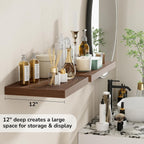 Floating Shelves Rustic Wooden Wall (2 Pack)
