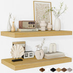 Floating Shelves Rustic Wooden Wall (2 Pack)
