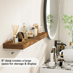 Floating Shelves Rustic Wooden Wall (2 Pack)