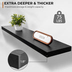 Floating Shelves Rustic Wooden Wall (2 Pack)