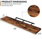 Floating Shelves Rustic Wooden Wall (2 Pack)