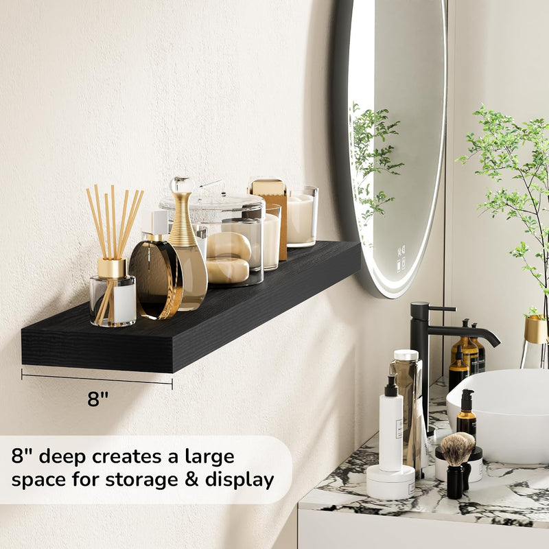 Floating Shelves Rustic Wooden Wall (2 Pack)