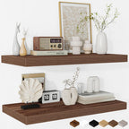 Floating Shelves Rustic Wooden Wall (2 Pack)