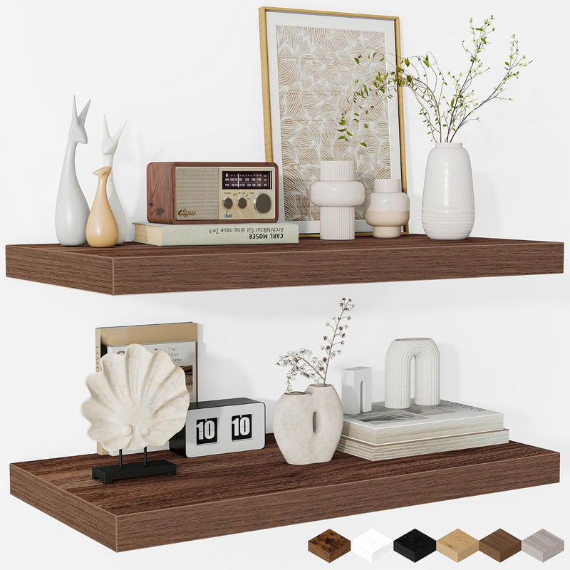 Floating Shelves Rustic Wooden Wall (2 Pack)